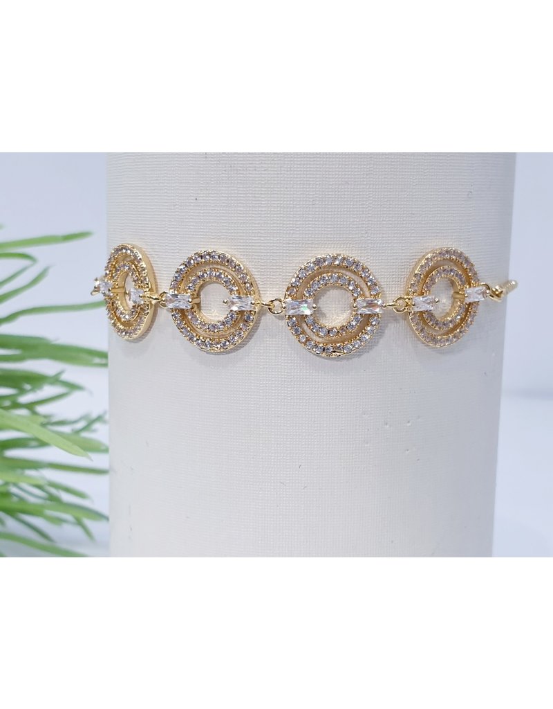 Bjf0014 - Gold Circle Adjustable Bracelet