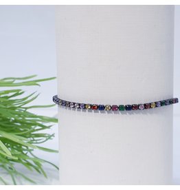 Bjf0024 - Black, Multicolour Adjustable Bracelet