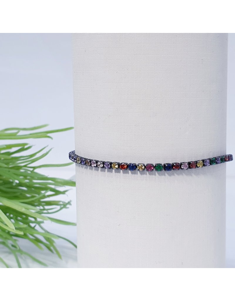 Bjf0024 - Black, Multicolour Adjustable Bracelet