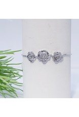 Bjf0028 - Silver  Adjustable Bracelet