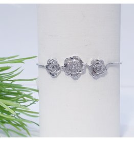 Bjf0028 - Silver  Adjustable Bracelet