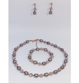 BSF0003 - Rose Gold,  Ball Bracelet Set