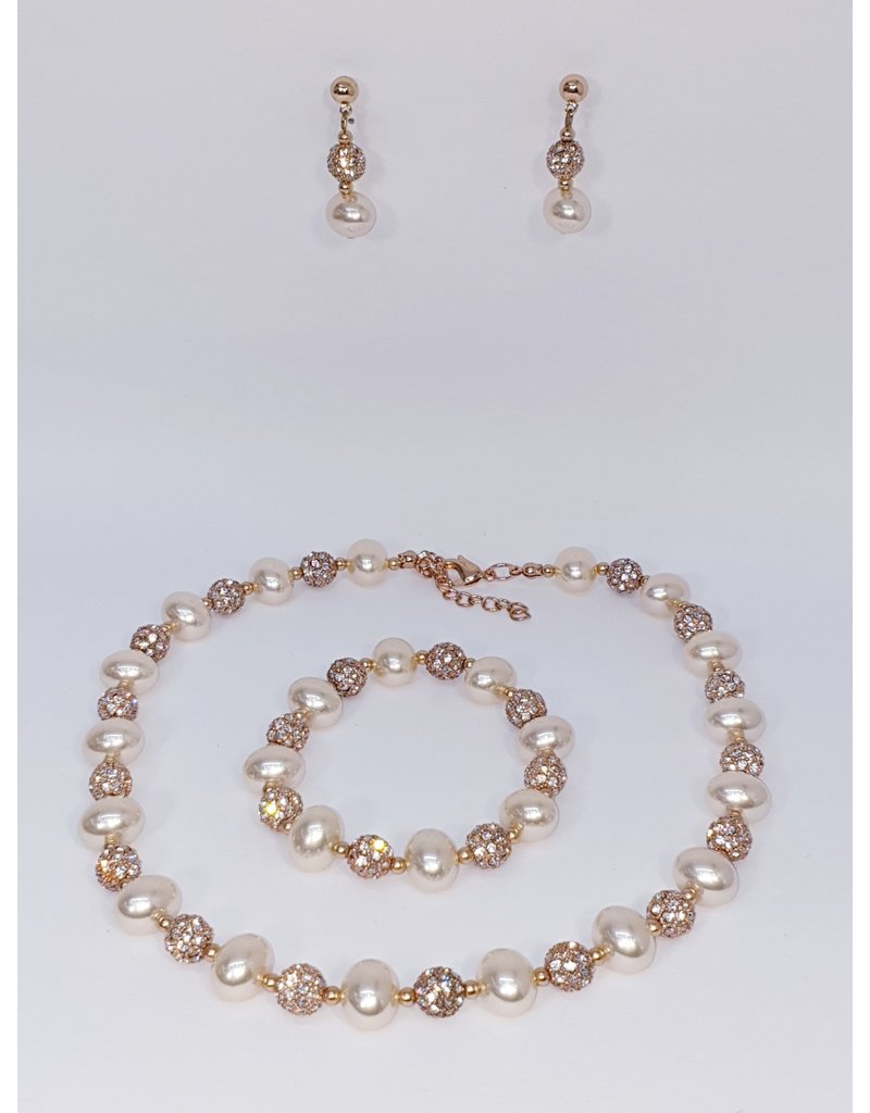 BSF0007 - Rose Gold,  Ball Bracelet Set