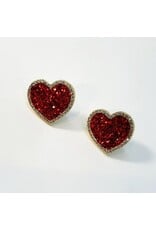 ERH0155 - Gold Red  Earring