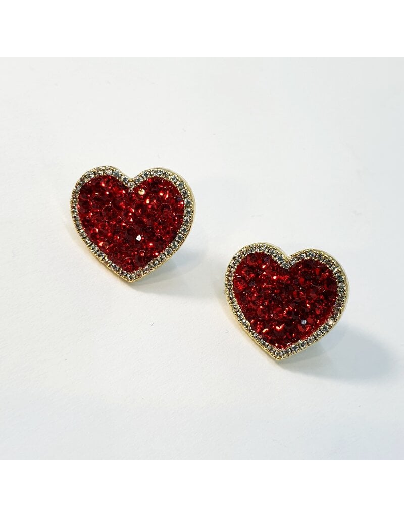 ERH0155 - Gold Red  Earring