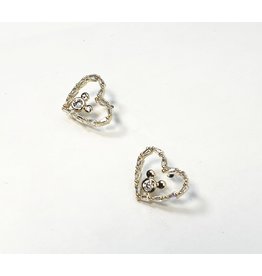 ERH0156 - Gold Bunny Heart  Earring