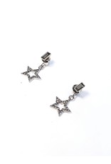 ERH0157 - Silver Drop, Cross Body Handbaguette, Star  Earring