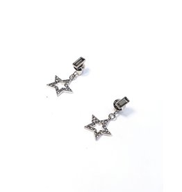 ERH0157 - Silver Drop, Cross Body Handbaguette, Star  Earring