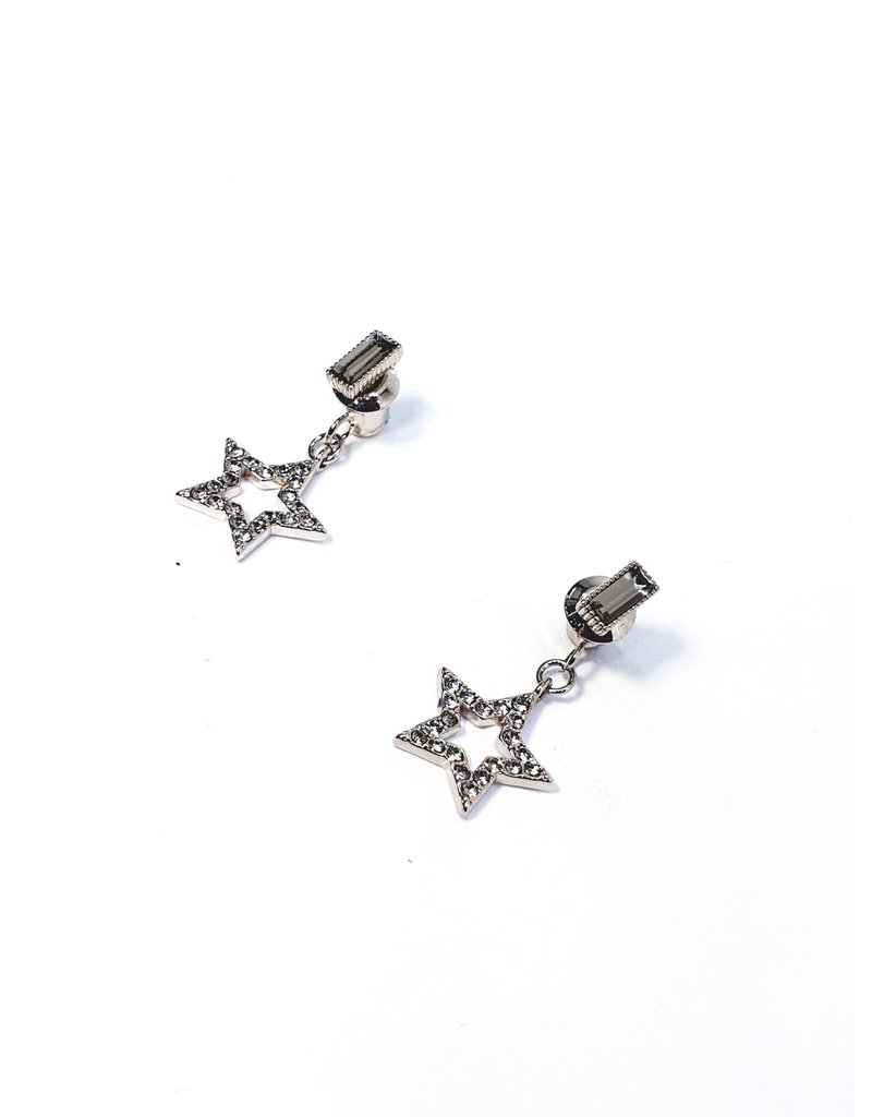 ERH0157 - Silver Drop, Cross Body Handbaguette, Star  Earring