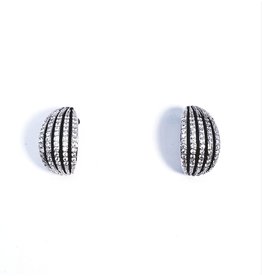 ERH0168 - Silver Semi Circle  Earring