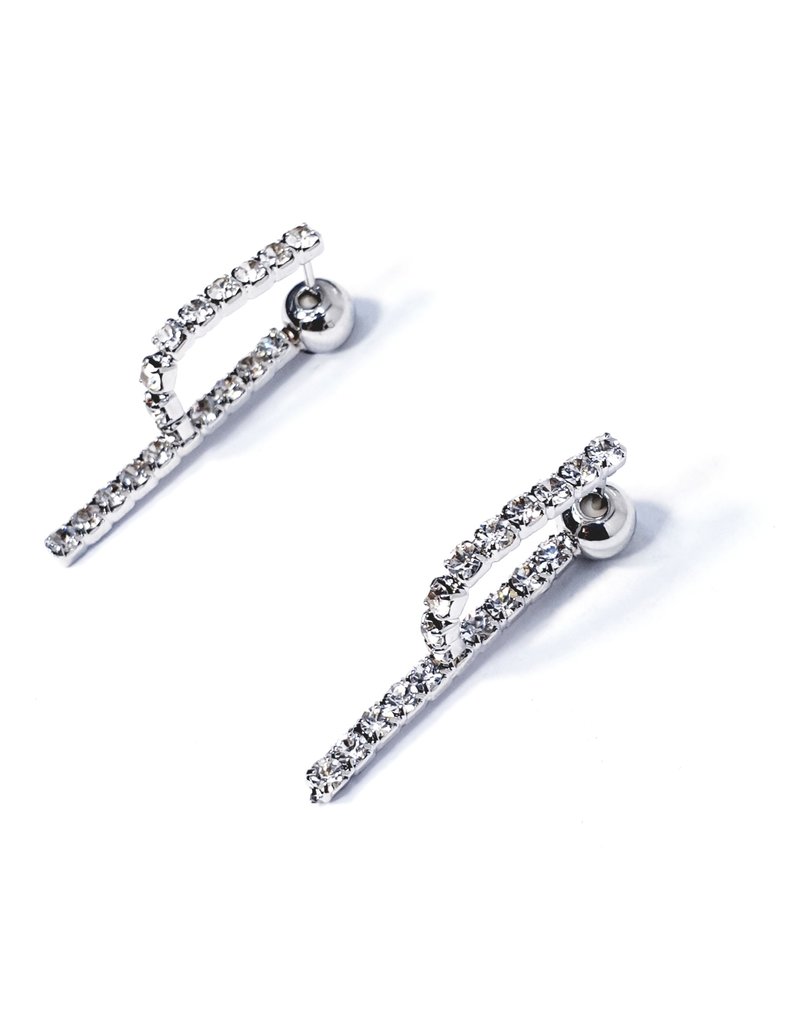 ERH0175 - Silver Chain Drop  Earring 342