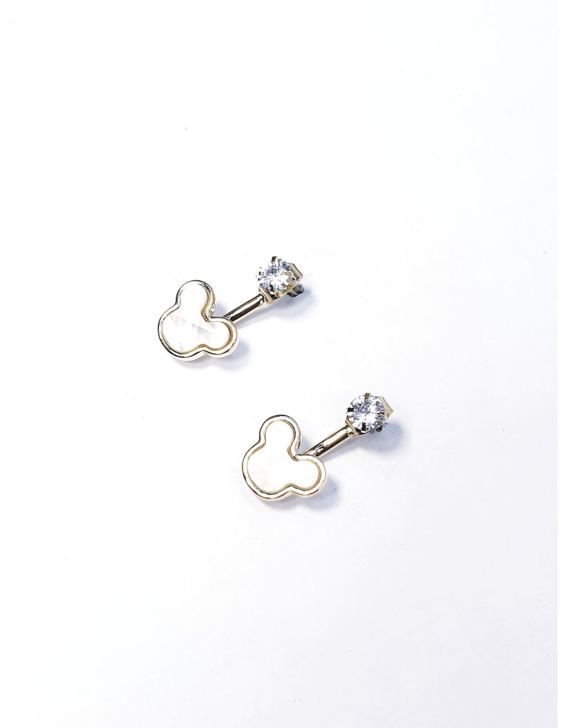 ERH0207 - Gold White  Earring