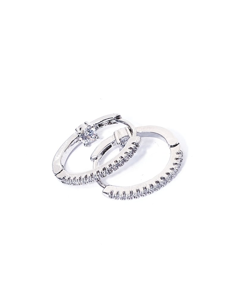 ERH0228 - Silver Hoop  Earring