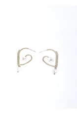 ERH0233 - Gold Bow  Earring