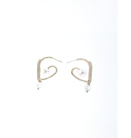 ERH0233 - Gold Bow  Earring