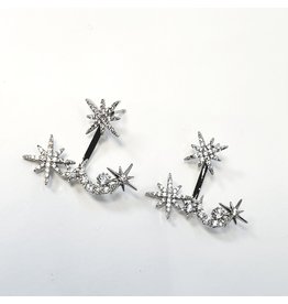ERH0235 - silver star earring