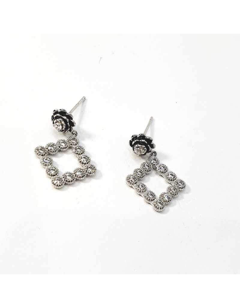 ERH0248 - Silver Diamond  Earring