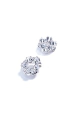 ERH0265 - Silver Flower   Earring
