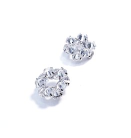 ERH0265 - Silver Flower   Earring