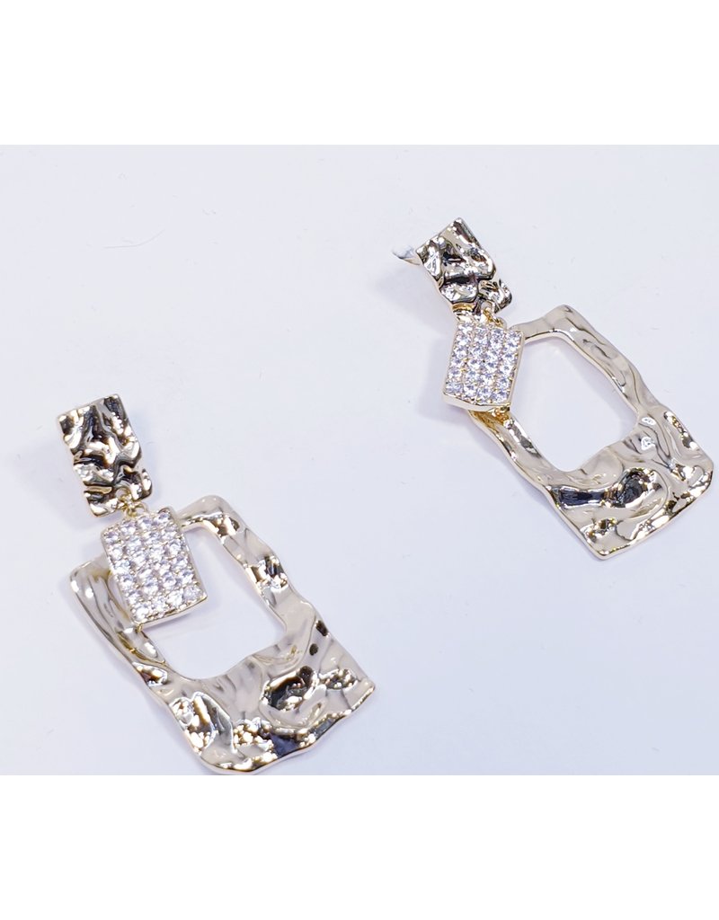 ERH0266 - Gold Diamante  Earring