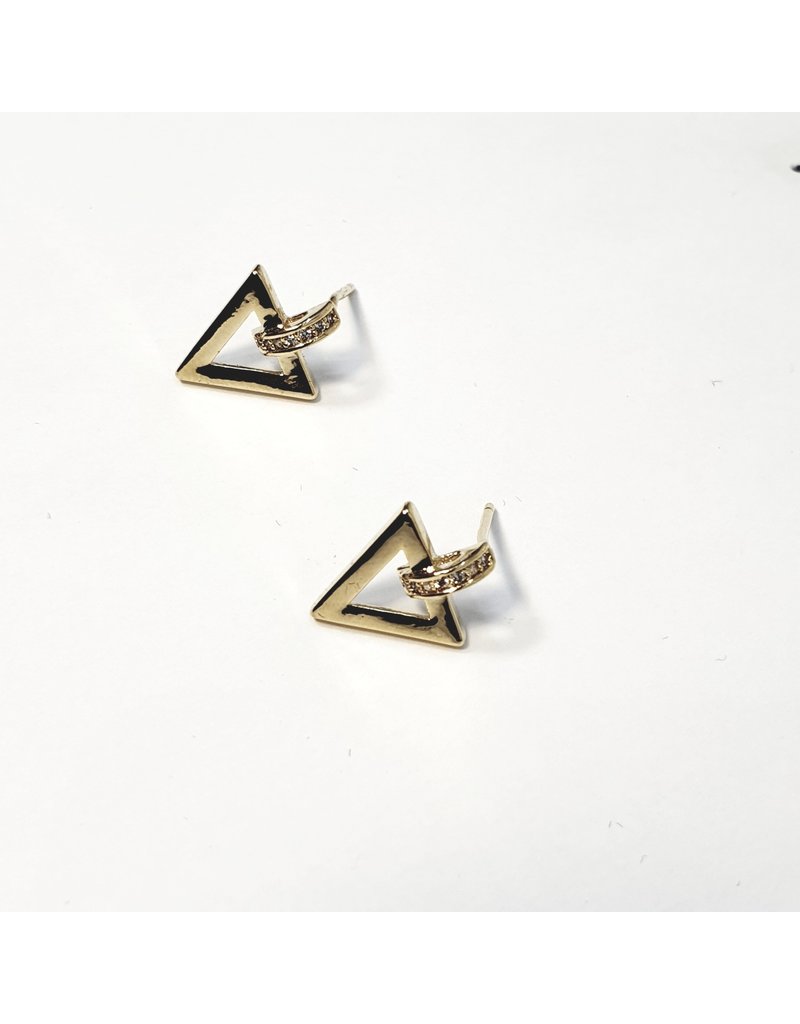 ERH0280 - Gold Triangle Earring