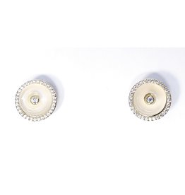 ERH0283 - Gold Lemon Circle  Earring