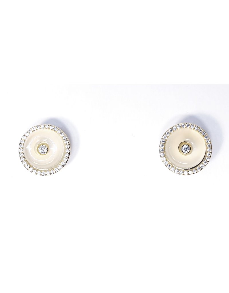 ERH0283 - Gold Lemon Circle  Earring