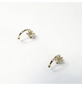 ERH0290 - Gold Hoop Star  Earring  342
