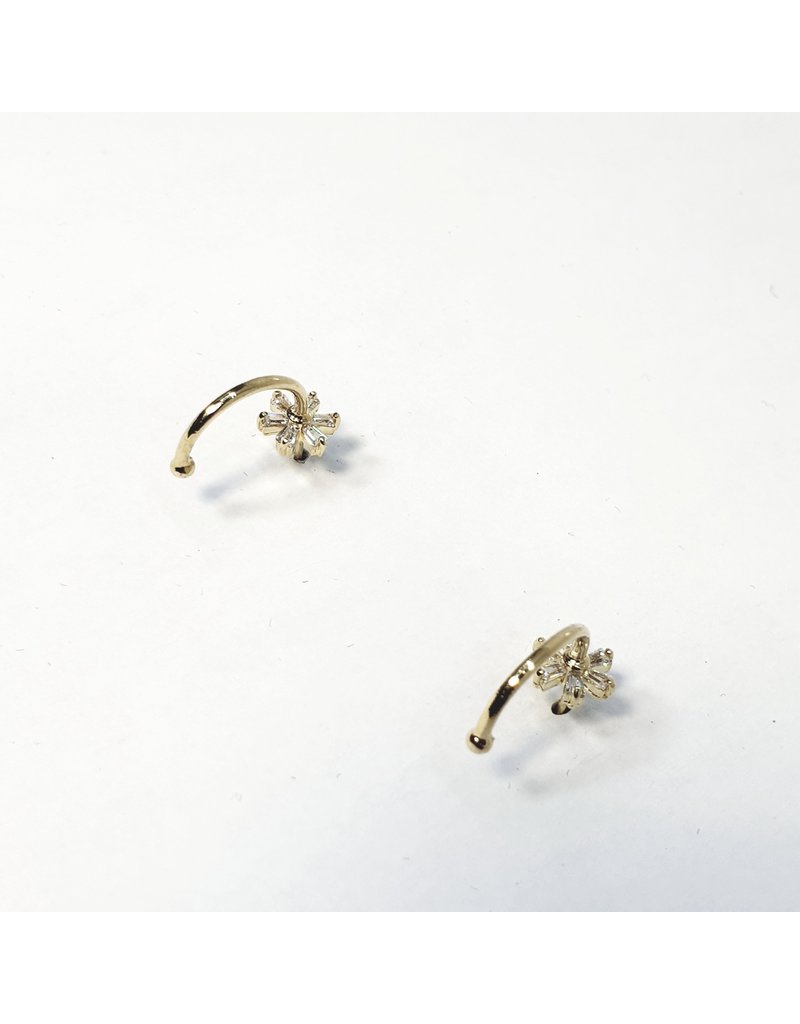 ERH0290 - Gold Hoop Star  Earring  342