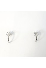 ERH0291 - Silver Hoop Star  Earring