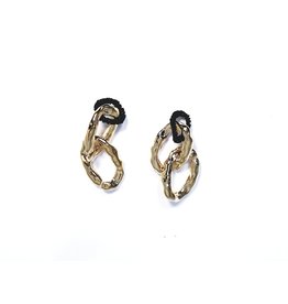 ERH0307 - Gold Black  Earring