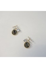 ERH0309 - Gold Grey  Earring