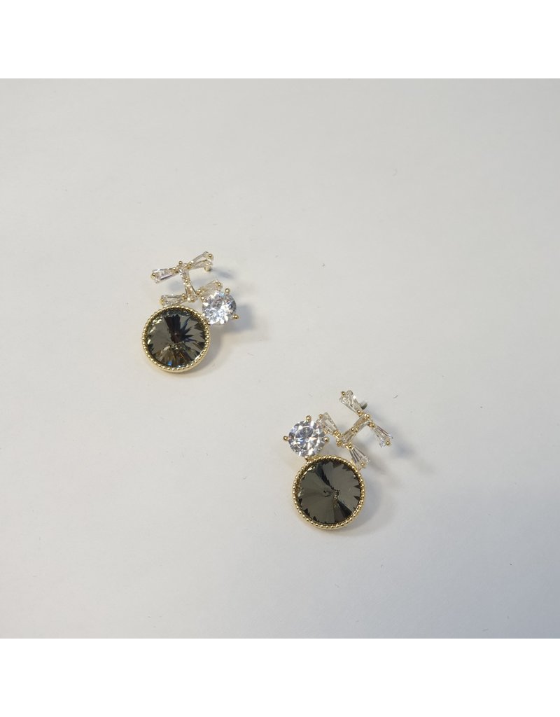 ERH0309 - Gold Grey  Earring