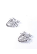 ERH0335 - Silver Strawberry  Earring