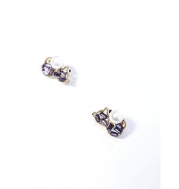 ERH0348 - Gold Purple  Earring