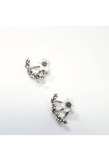 ERH0351 - Silver Flowers  Earring