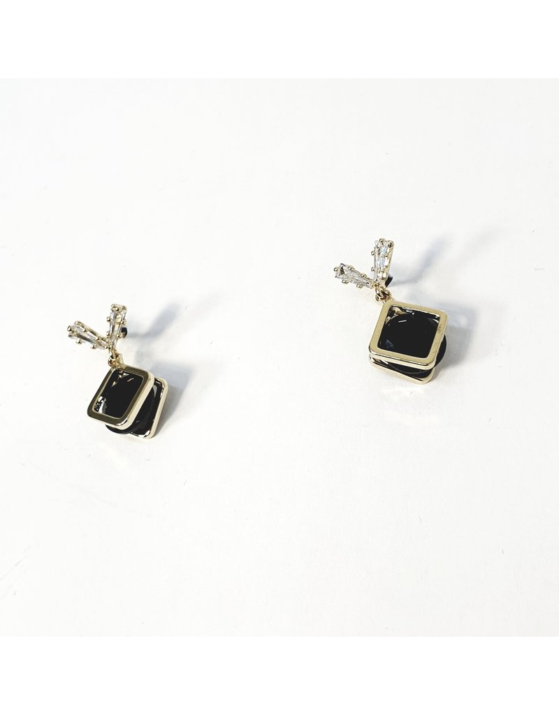 ERH0352 - Gold Black  Earring