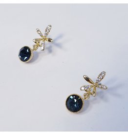 ERH0365 - Gold Blue  Earring