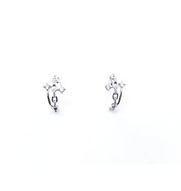 ERH0371 - silver ring earring