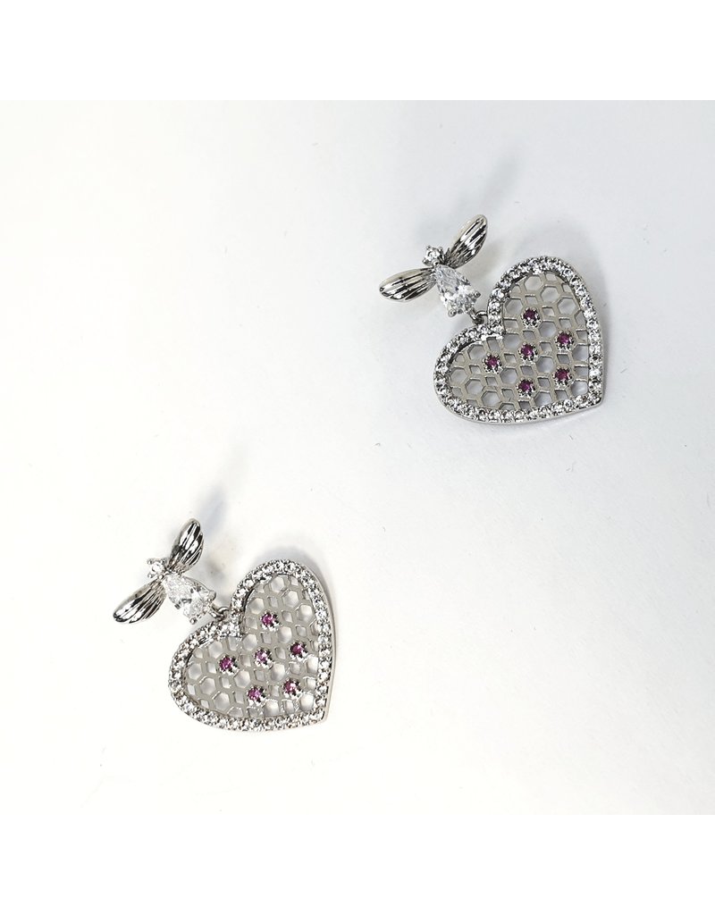 ERH0400 - Silver Heart  Earring