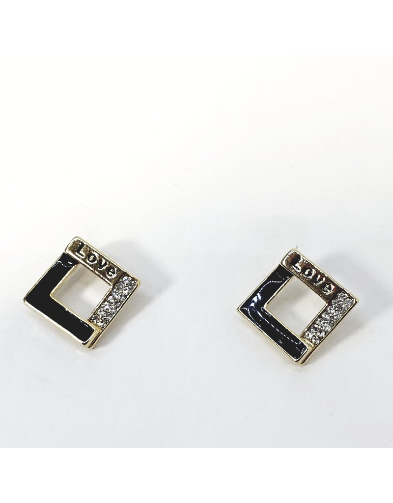 ERH0405 - Gold Black  Earring