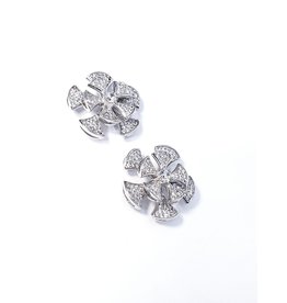 ERH0420 - Silver Rose  Earring