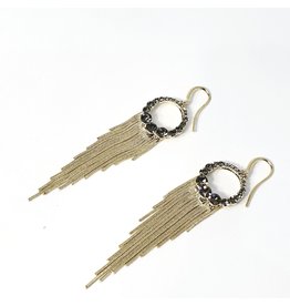 ERH0432 - Gold Charcoal  Earring