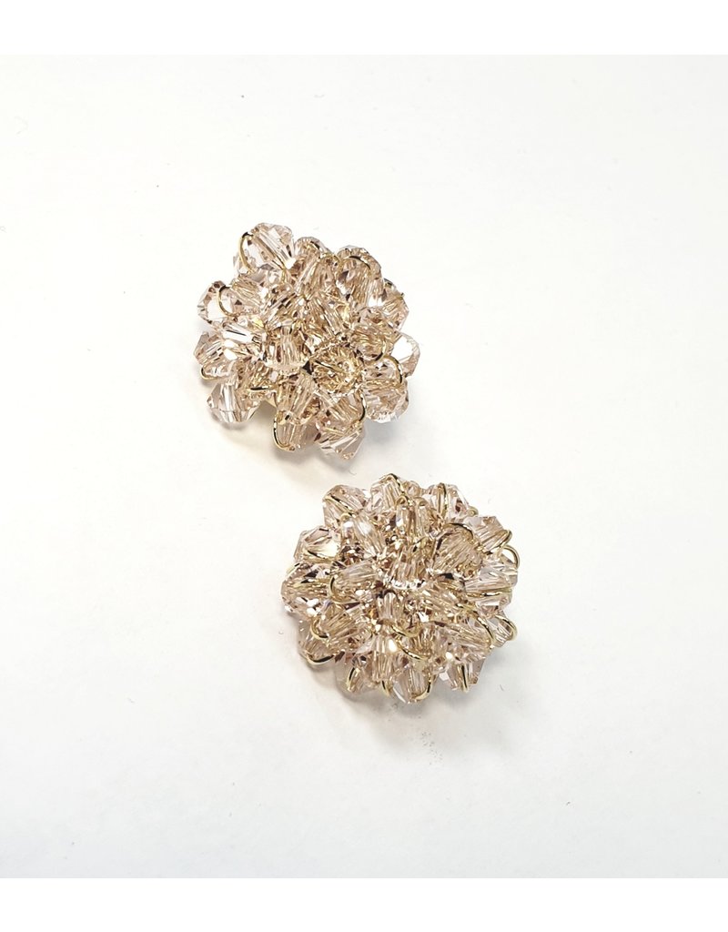 ERH0014 - Pink Rose Gold, Crystal,  Earring