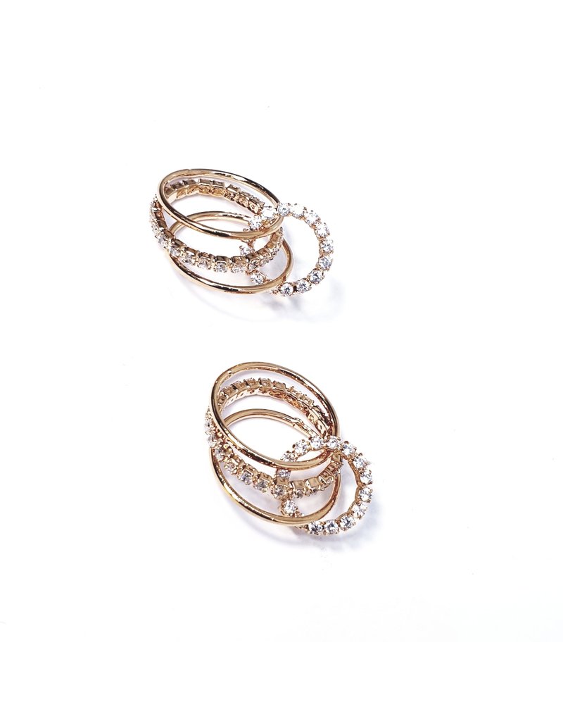 ERH0028 - Rose Gold Triple Hoop,  Earring