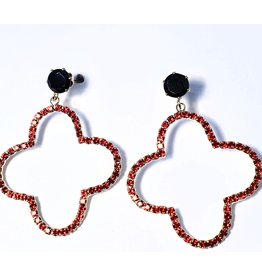 ERH0037 - Gold Red, Black,  Earring