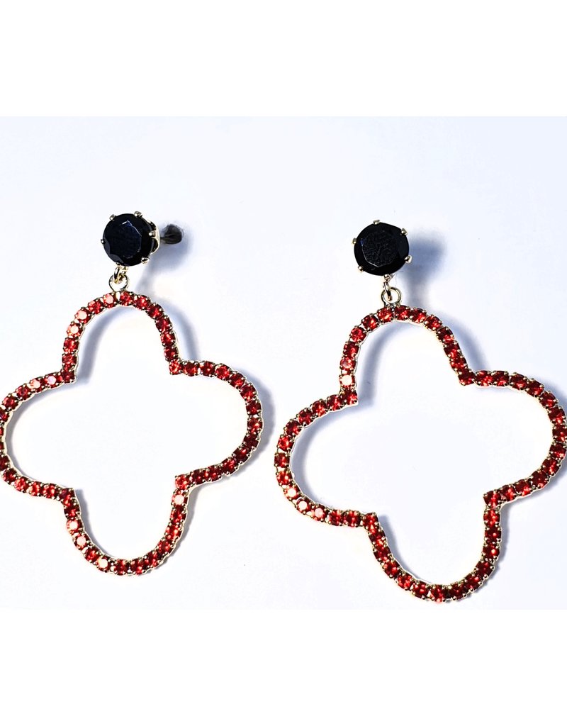 ERH0037 - Gold Red, Black,  Earring