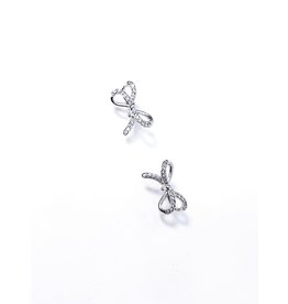 ERH0039 - Silver Bow,  Earring
