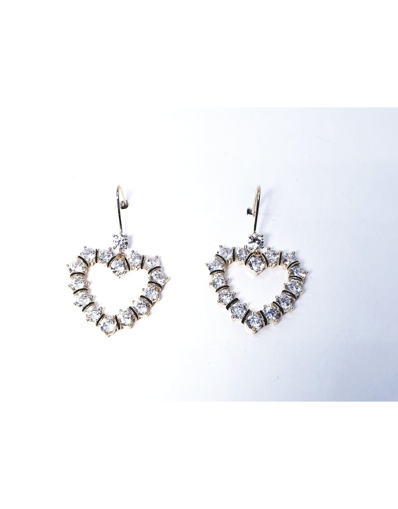 ERH0043 - Gold Heart Drop,  Earring