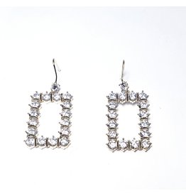 ERH0047 - Gold Drop Rectangle,  Earring
